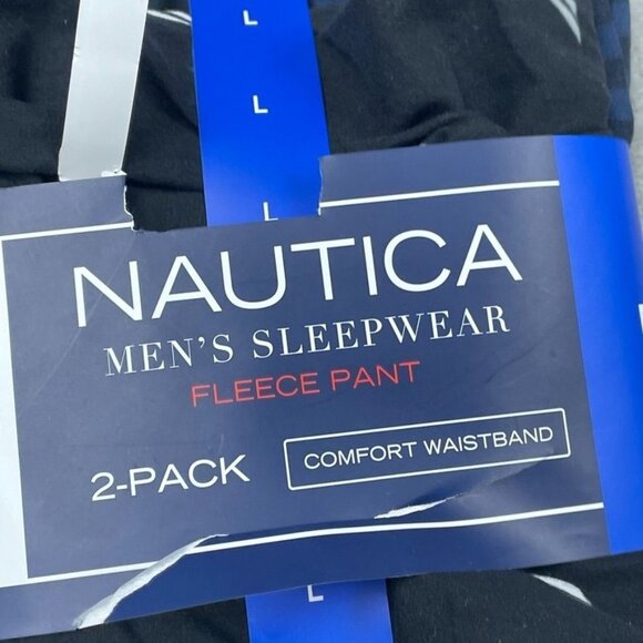 Nautica Mens Sleepwear Fleece Pants 2-Pack Comfort Waistband d0642 - Picture 3 of 6